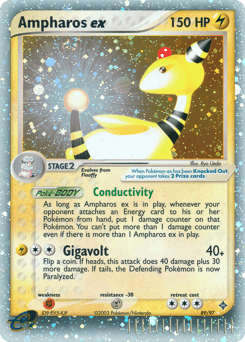 Ampharos ex Dragon card