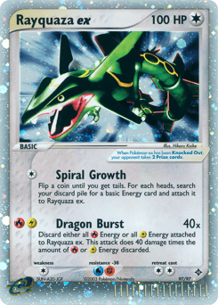 Rayquaza ex Dragon card