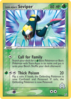 Team Aqua's Seviper Team Magma vs Team Aqua card