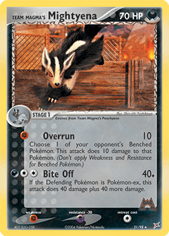 Team Magma's Mightyena Team Magma vs Team Aqua card