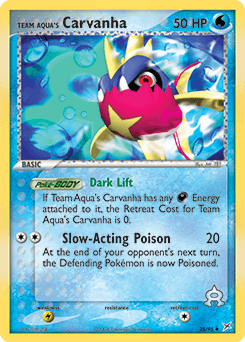 Team Aqua's Carvanha Team Magma vs Team Aqua card