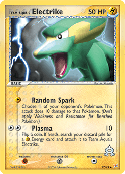 Team Aqua's Electrike Team Magma vs Team Aqua card