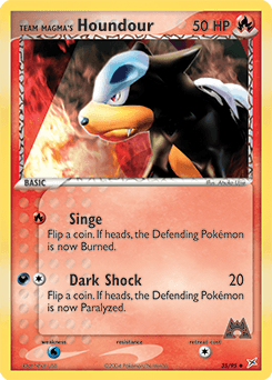 Team Magma's Houndour Team Magma vs Team Aqua card