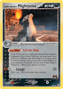 Team Magma's Mightyena Team Magma vs Team Aqua card