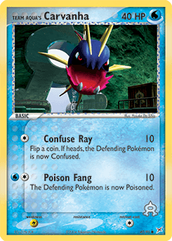 Team Aqua's Carvanha Team Magma vs Team Aqua card