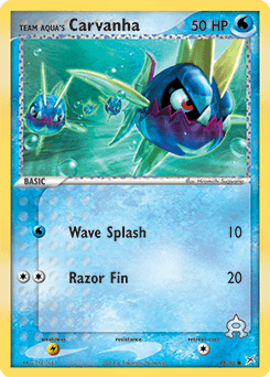 Team Aqua's Carvanha Team Magma vs Team Aqua card
