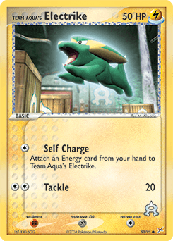 Team Aqua's Electrike Team Magma vs Team Aqua card