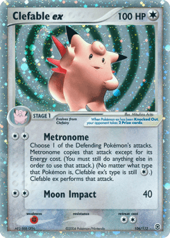 2004 FireRed & LeafGreen Clefable ex #106