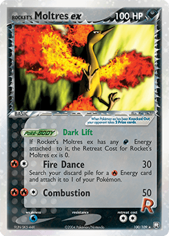 Rocket's Moltres ex Team Rocket Returns card