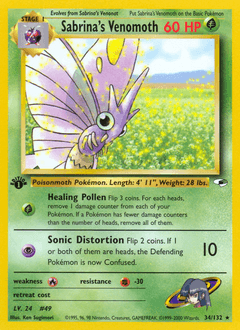2000 Gym Heroes Sabrina's Venomoth #34