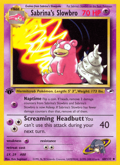 2000 Gym Heroes Sabrina's Slowbro #60