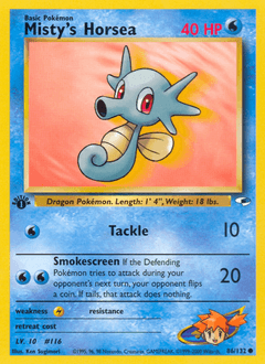 Misty's Horsea Gym Heroes card