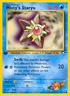 2000 Gym Heroes Misty's Staryu #90