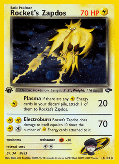 2000 Gym Challenge Rocket's Zapdos #15