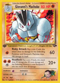 2000 Gym Challenge Giovanni's Machoke #42