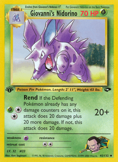 2000 Gym Challenge Giovanni's Nidorino #45