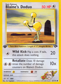 2000 Gym Challenge Blaine's Doduo #61