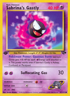 Sabrina's Gastly Gym Challenge card