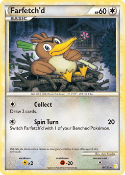 Farfetch'd HeartGold & SoulSilver card