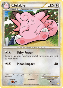 Clefable HeartGold & SoulSilver card