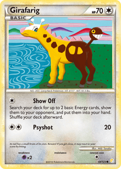 Girafarig HeartGold & SoulSilver card