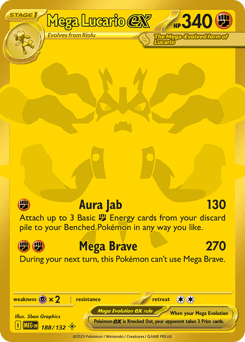 Mega Lucario ex Mega Evolution card