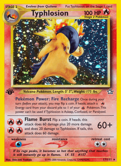 Typhlosion Neo Genesis card