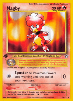 Magby Neo Genesis card