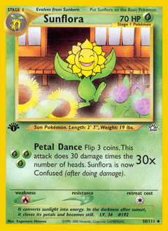 Sunflora Neo Genesis card
