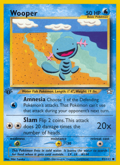 Wooper Neo Genesis card