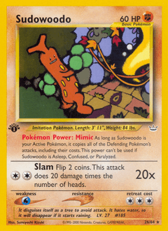 Sudowoodo Neo Revelation card