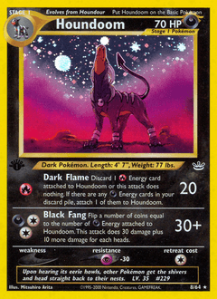 Houndoom Neo Revelation card