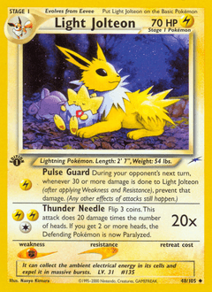 2002 Neo Destiny Light Jolteon #48