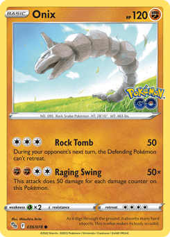 2022 Pokémon GO Onix #36