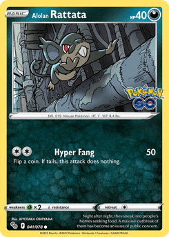 2022 Pokémon GO Alolan Rattata #41