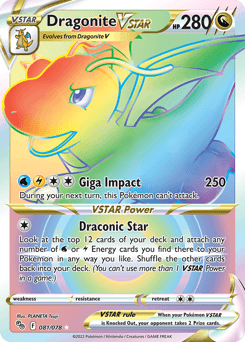 Dragonite VSTAR Pokémon GO card