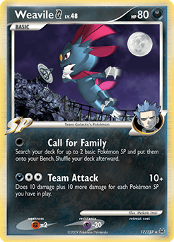 2009 Platinum Weavile G #17