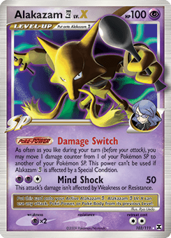 Alakazam E4 LV.X Rising Rivals card