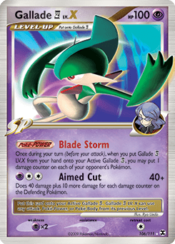 2009 Rising Rivals Gallade E4 LV.X #106