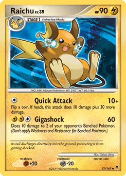 2009 Supreme Victors Raichu #77