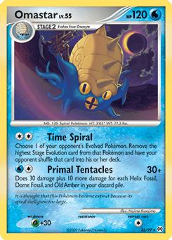 Omastar Arceus card