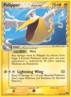 Pelipper δ POP Series 5 card