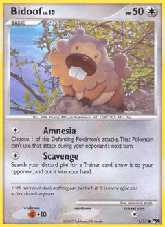 Bidoof POP Series 6 card