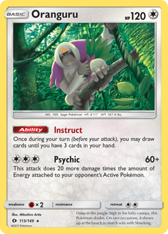 Oranguru Sun & Moon card
