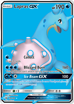 Lapras-GX Sun & Moon card