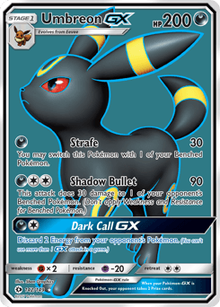Umbreon-GX Sun & Moon card