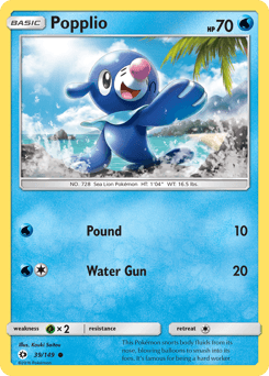 Popplio Sun & Moon card