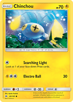 2017 Sun & Moon Chinchou #49