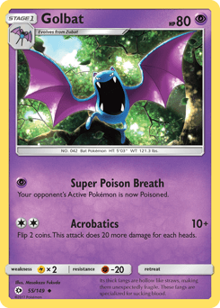 2017 Sun & Moon Golbat #55