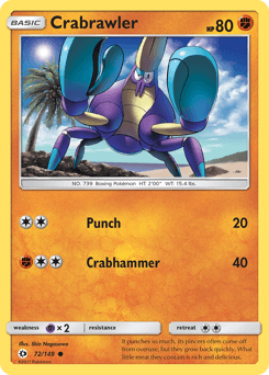 Crabrawler Sun & Moon card